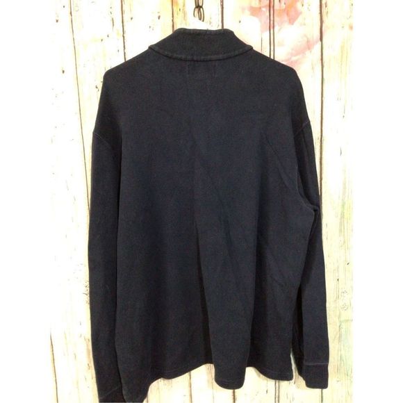 Ralph Lauren 90’s 1/4 Zip Sweater Sweatshirt Size XL Navy 🌴 - Picture 4 of 13